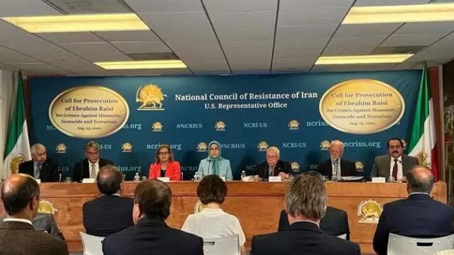 کنفرانس دفتر نمایندگی شورای ملی مقاومت در واشینگتن ـ شکایت از رئیسی جلاد ۶۷